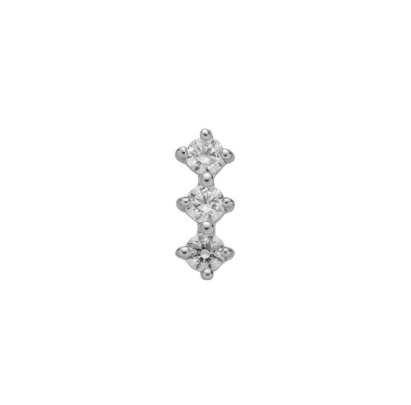 14K Solid Gold Trio Sparkle