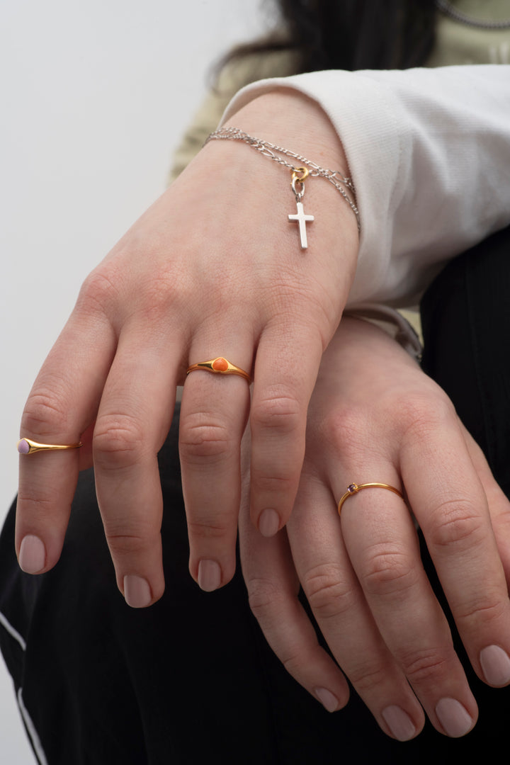 Enamel Heart Ring