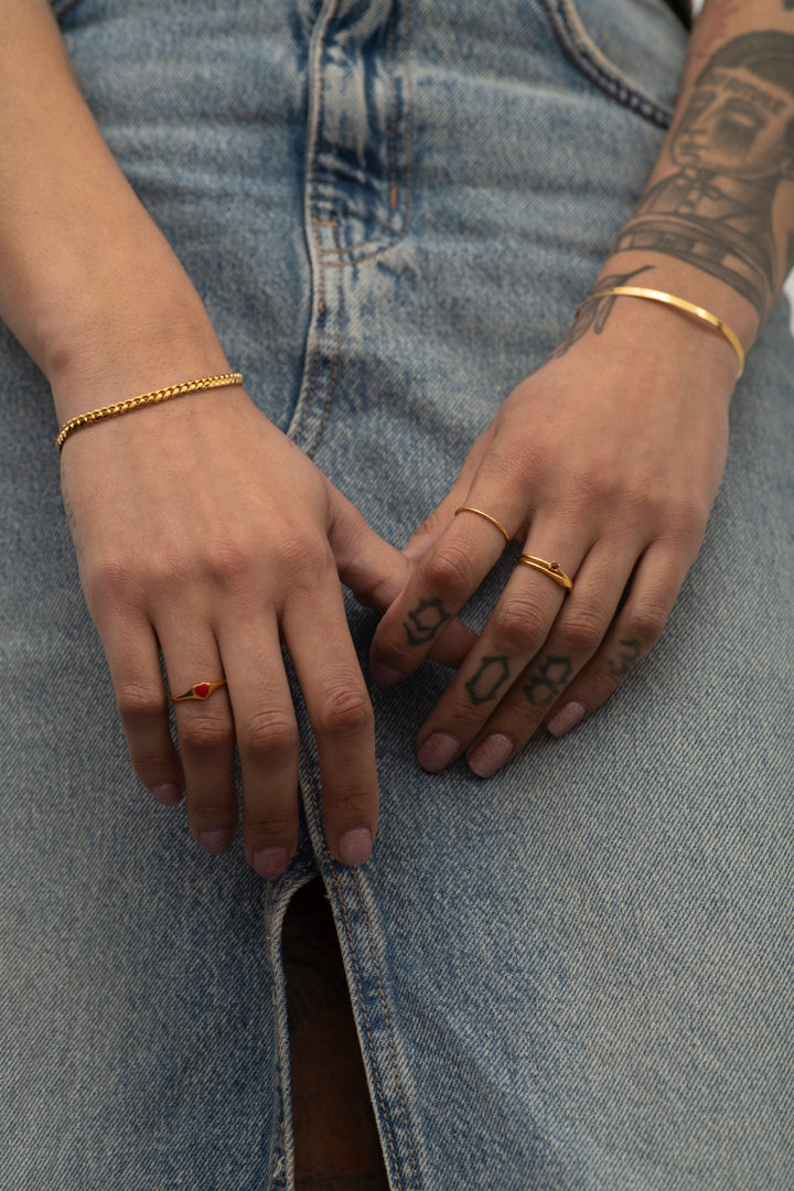 Enamel Heart Ring