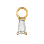 Load image into Gallery viewer, PIERCED Tapered Baguette Charm in Gold
