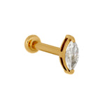 Load image into Gallery viewer, Solid Gold 5mm Marquise Topper
