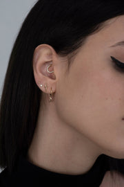 9K Solid Gold Polished Moon Charm