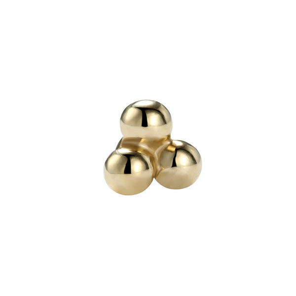 14K Solid Gold Trinity Bead