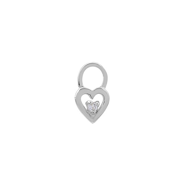 Floating Heart Gem Charm