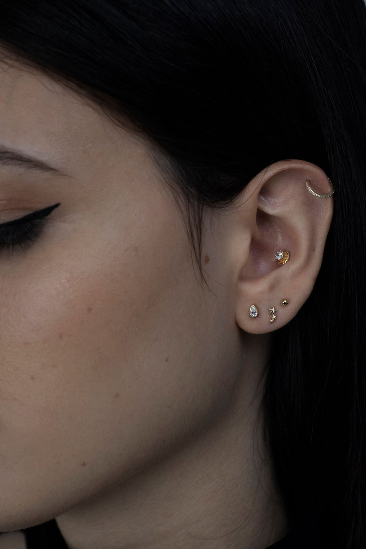 14K Solid Gold Shooting Stars